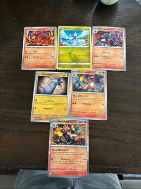 Pokémon Collection Lot - Assorted Fire & Water Cards